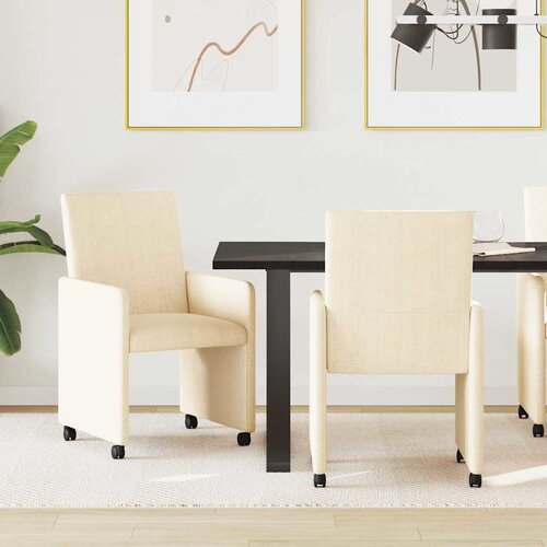  Blagovačke stolice s kotačima 2 pcs Krema 57 x 66 x 94 cm Cijene