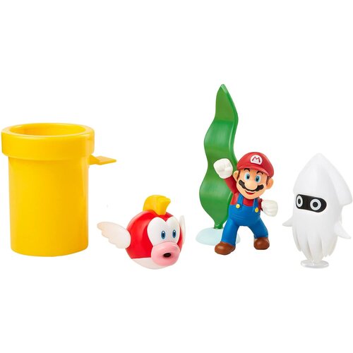 Jakks Pacific Mini Figure World of Nintendo - 5-Pack - Super Mario Underwater Diorama Set Slike