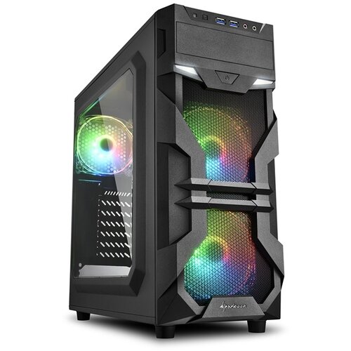 Sharkoon Kućište gaming, VG7-W RGB, ATX, 3×120 ventilator, USB3.0 Cijene