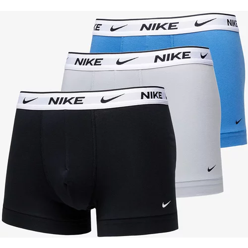 Nike Bokserice azur / svijetlosiva / crna / bijela