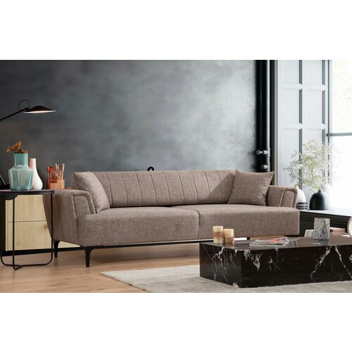Atelier Del Sofa hamlet - light brown light brown 3-Seat sofa-bed Slike