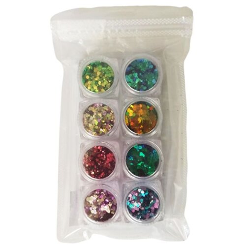  Holographic Glitter za nokte set 8/1 Cene