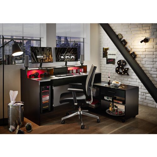 Livetastic gaming miza leseni material črna Slike