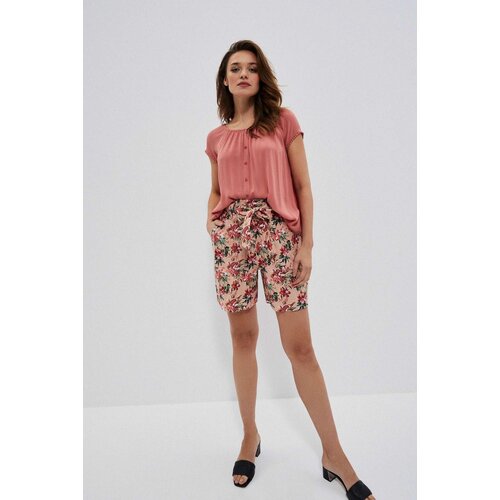 Marisse Cotton Floral Shorts L-Sh-3728 L.Terra Cotta Slike