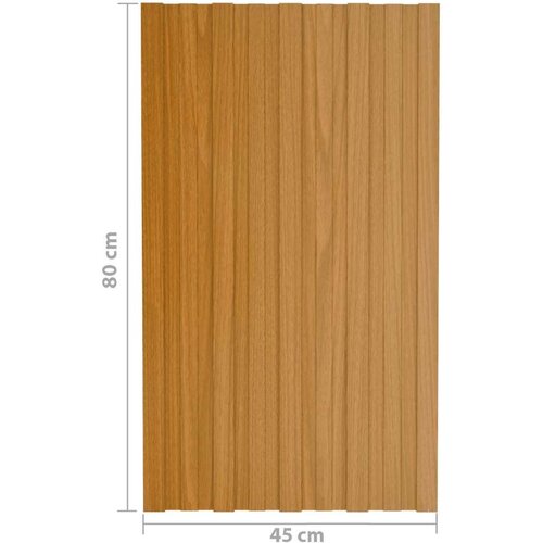  panel 36 pcs Prirodna 80 x 45 cm Pocinčani čelik - Svijetlo drvo 80 x 45 cm 36 Slike