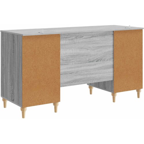  Miza s polico Siva Sonoma 142,5 x 50 x 75 cm Inženirski les, (5000283188) Slike