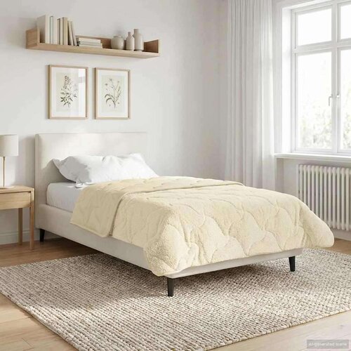  Zimska posteljnina krema 140 x 200 cm Mikrofibra in Teddy flis, (5000284298) Slike