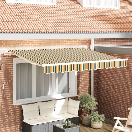 VidaXL Tenda nadomestna tkanina za okvir 3.5x2.5 m Zelena in rumena Slike