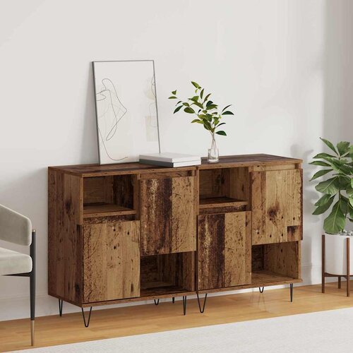 vidaXL Komode 2 pcs Staro drvo 120 x 35 x 70 cm Konstruirano drvo Cijene