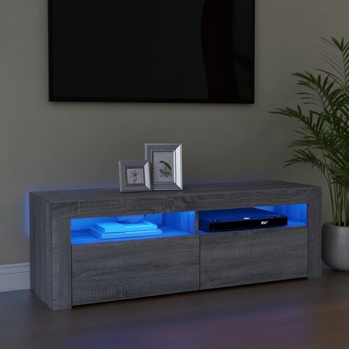 The Living Store TV omarica z LED lučkami siva sonoma 120x35x40 cm - TV Omarica, (21376325) Slike