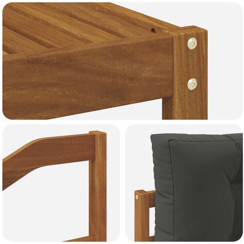  Set vanjskih sofa 4 kom. Prirodna i antracit Smeđa 245,5 x 162,5 x 73 cm Slike
