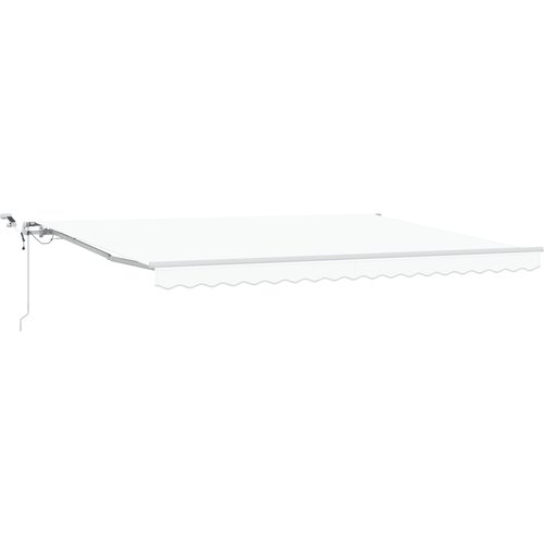 vidaXL Avtomatska retraktibilna tenda z LED bela 450x350 cm, (22150244) Cene