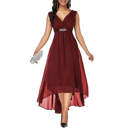 Fenzy Elegantna Midi Haljina Graciana, Bordo Slike