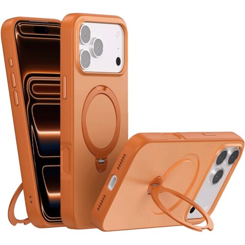 NN-Su Maska sa rotirajućim držačem za iPhone 17 Pro Max, Magsafe, Narandžasta Slike