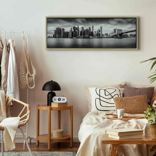  Slika - New York: Stylish City 90x30 U prirodnom drvenom okviru Slike