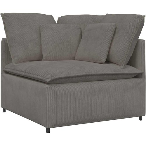  Modularna sofa s jastucima, korduro tkanina, svijetlo siva Slike