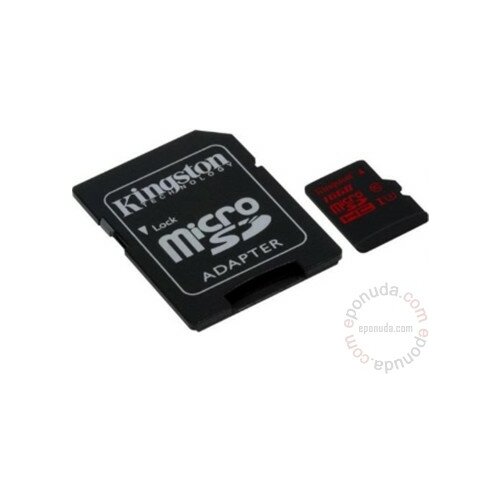 Kingston UHS-I U3 MicroSDXC 16GB + Adapter SDCA3/16GB memorijska kartica Slike