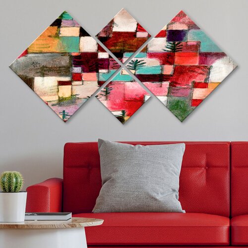 Wallity slika 4MDF2989101, 60x115 cm, 4 dijela Cene