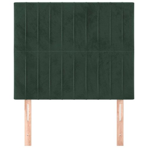  Uzglavlja 2 kom tamnozelena 80x5x78/88 cm bar&amp;scaron;unasta Slike
