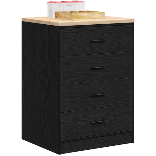 vidaXL Garažna omara za shranjevanje črna 60x51x85 cm trdna borovina Cene