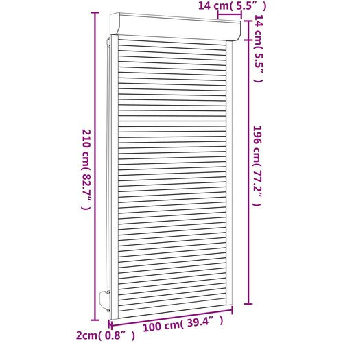  Roletna Bijeli 100 x 210 cm Aluminij i poliuretan Slike