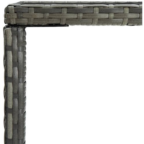  Vrtni barski stol sivi 70 x 70 x 110 cm od poliratana i stakla Slike