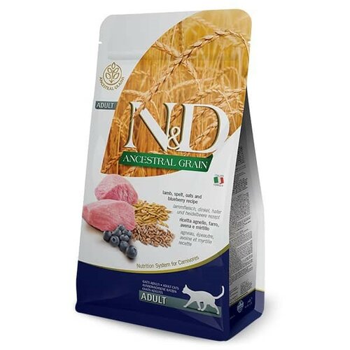 Farmina n&d ancestral grain feline hrana za mačke, ukus jagnjetina i borovnica sa žitaricama, 300g Cene