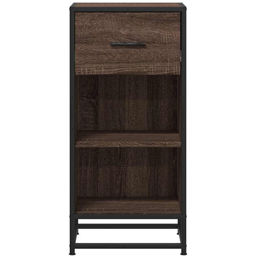  Komoda boja hrasta 35,5x35x76 cm konstruirano drvo i metal Slike