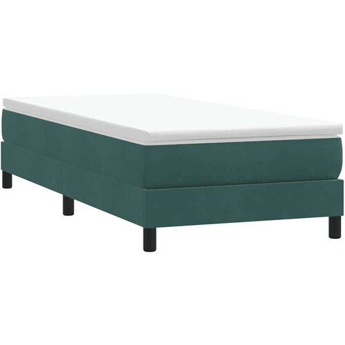 Box Spring Postelja brez vzmetnice Temno zelena 80x210 cm Žamet, (21791754) Slike
