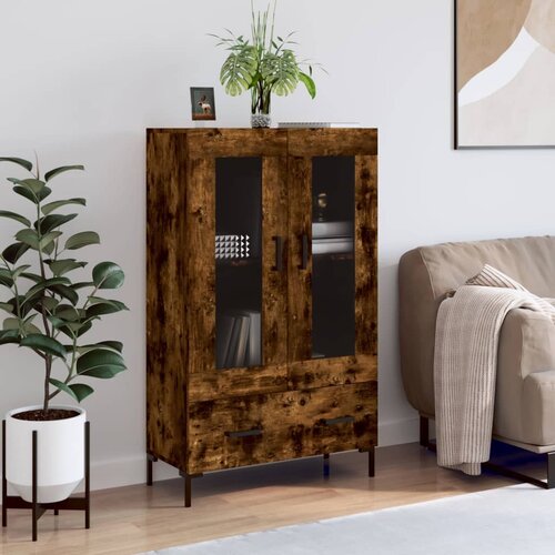  Visoka komoda boja hrasta 69,5 x 31 x 115 cm konstruirano drvo Slike