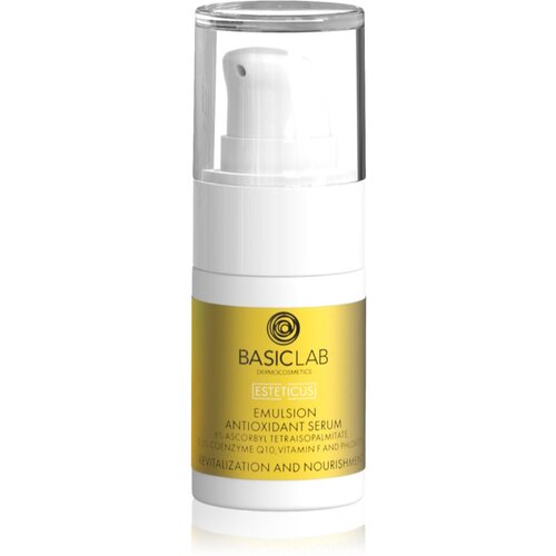 BasicLab Dermocosmetics Esteticus revitalizacijska emulzija za obraz z antioksidacijskim učinkom 15 ml Slike