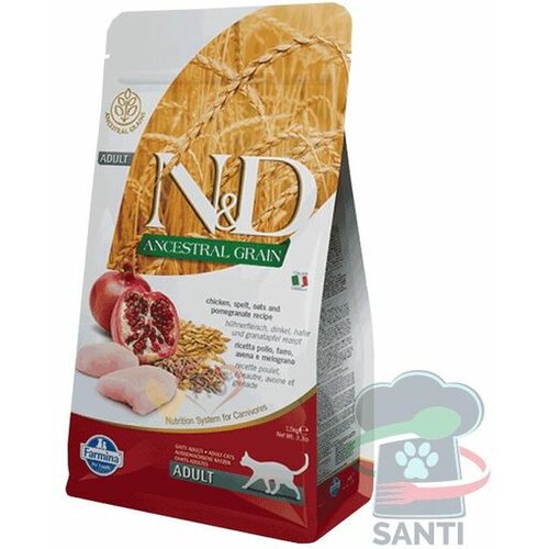 N&d Low Grain Hrana za odrasle mačke Piletina i Nar - 1.5 kg Slike