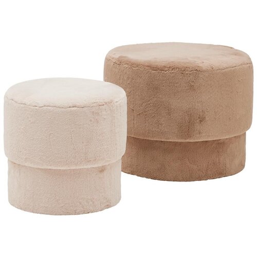 Premium Living Set Taburejev Susa -trend-, Rjavosiva, Bež, 2 Kos Slike