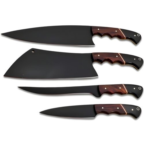 IZMAEL Set kuhinjskih noževa XR-38746 - 4kom / Crna / Smeđa Cijene
