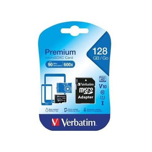 Verbatim Premium microSDXC kartica 128 GB Class 10 uklj. sd-adapter - memorijska kartica i čitači Cijene