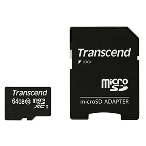 Transcend microSDXC 64GB Class 10 + SD Adapter