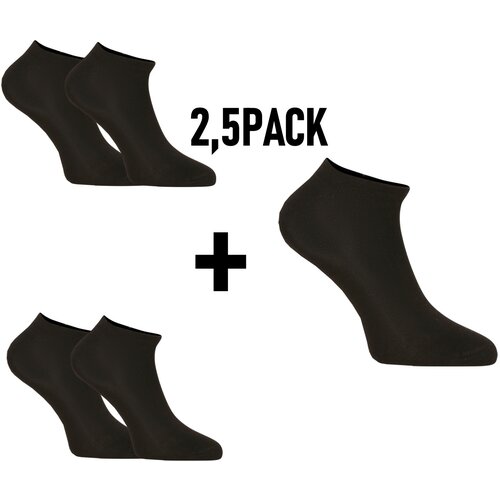 Nedeto 2,5PACK Socks Low Bamboo Black (2,5NDTPN001) Slike