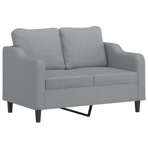  3-dijelni set sofa s jastucima svjetlosivi od tkanine Slike