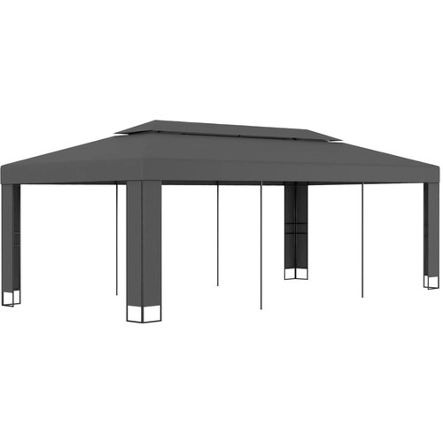 VidaXL Paviljon z dvojno streho 3x6 m antraciten Slike
