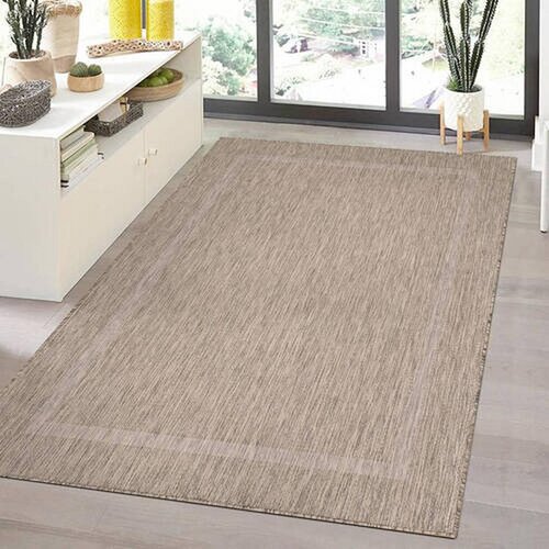 Novel Ravno Tkana Preproga Relax, Rjava, 280x370cm Slike