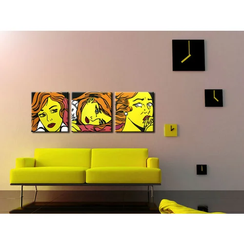  Ručno slikane slike na platnu na platnu POP Art LICHTENSTEIN 3-dijelna ()