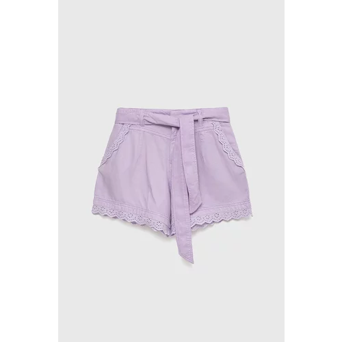 Guess Otroške kratke hlače vijolična barva,