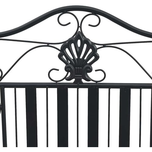 Vrtna klupa Crna 103,5 x 59 x 89 cm Čelik Slike