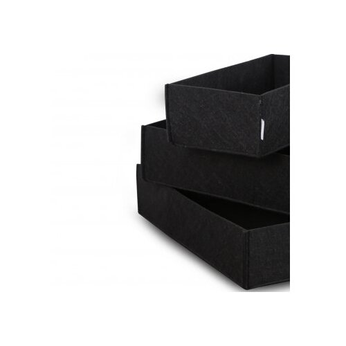  HMY 6272 Set kutija za odlaganje, 3 komada, Crni Slike