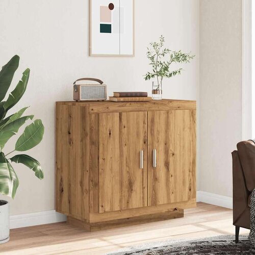 VidaXL Komoda Artisan hrast 80x40x75 cm izrađeno drvo Slike