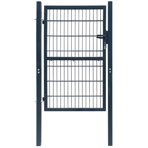 vidaXL 2D ograjna vrata (enojna) antracitno siva 106x170 cm