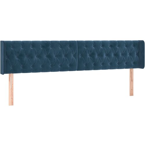Maison Chic Posteljno vzglavje - Vzglavna omarica 2 kosa temno modro 100x7x78/88 cm žamet, (22077314) Cene