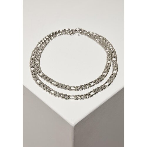 Urban Classics Accessoires Silver Figaro Layering Necklace Cene