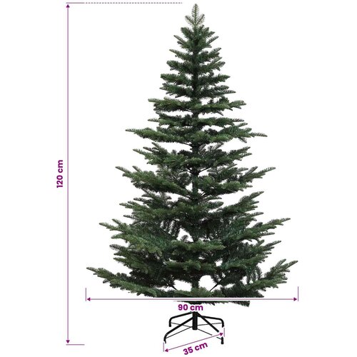  Umjetno božićno drvce s nogom 120 cm PE i PVC Zelena Slike