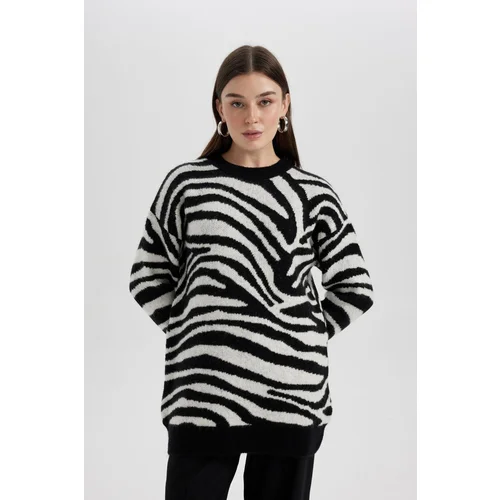 Defacto Regular Fit Patterned Sweater Tunic